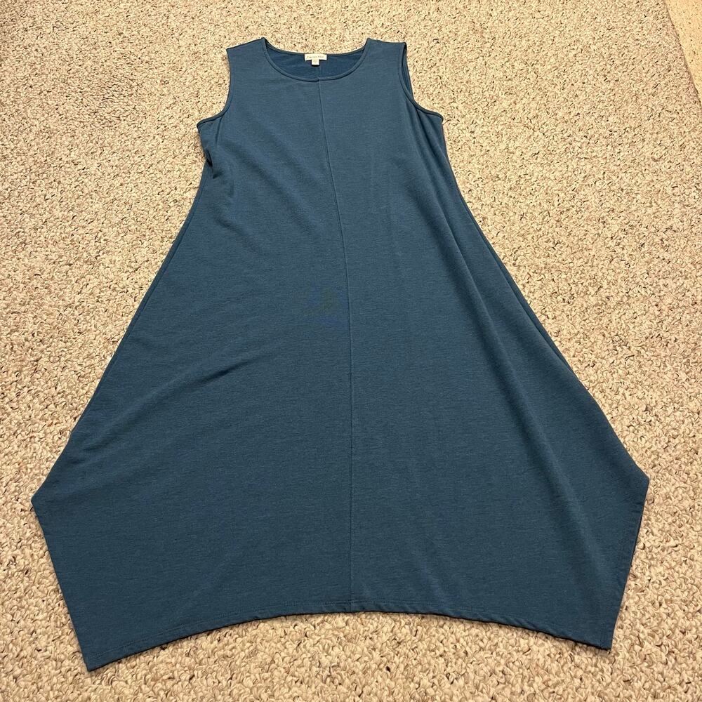 Garnet Hill High Neck Essential Dress M Knee Length Sleeveless Classic Casual